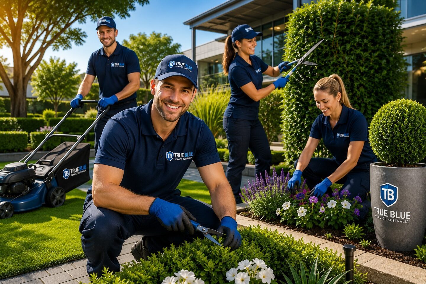 True Blue team maintaining a Sydney garden