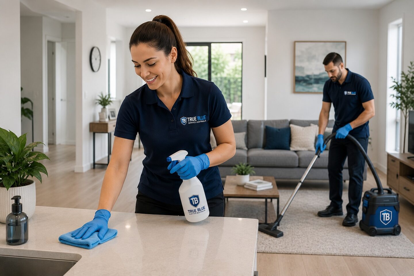 True Blue team cleaning a Sydney home